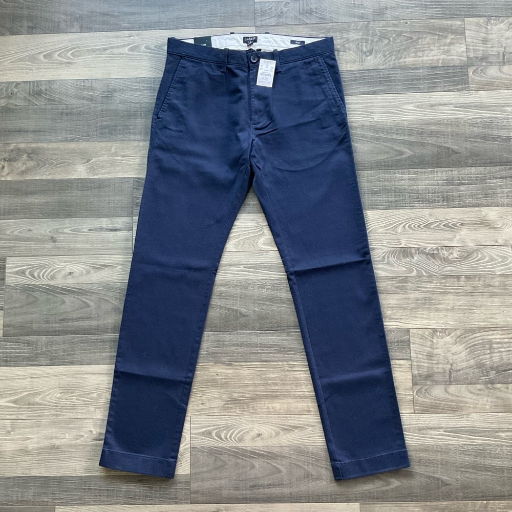 31x32 NWT J. Crew Flex Slim Chino Pants Men’s Navy Blue Stretch H3167